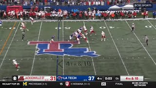 Jacksonville State vs Louisiana Tech WILD Ending  2024 College Football [upl. by Linnell]