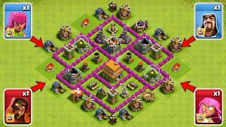 Town Hall 6 vs Max Level Troop 1 with 5 Rage Spells  Clash of Clans [upl. by Etnad124]