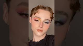 rainbow eyeshadow tutorial with norvina pro palette volume 6 shortsyoutube [upl. by Ardelis]