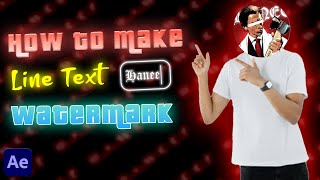 Line Text Watermark Animation Tutorial In After Effects🔥 தமிழ் aftereffects tutorial tamil [upl. by Odnanref]