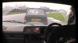 Donington Park 141208 Vauxhall Nova on track with dhdev Oli smcgsi16v Skidmarkz [upl. by Schatz4]