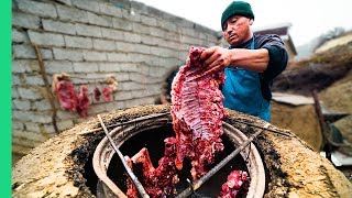 Mountain LAMB SAUNA in Uzbekistan They drive hundreds of miles for this [upl. by Anilorac]