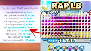 OMG How to reach TOP 100 in Recent Auction Price RAP New Leaderboard in Pet Simulator X Roblox [upl. by Ulita]