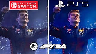 F1 24 PS5 vs Nintendo Switch Graphics Comparison [upl. by Ecirad]