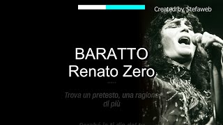 Renato Zero  Baratto Karaoke Originale  cori [upl. by Polash]