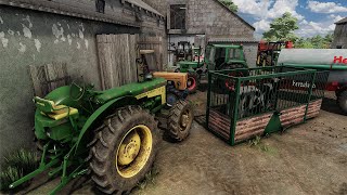 Using only old tractors for a day at the Farm  Farming Simulator 22 [upl. by Acirret]