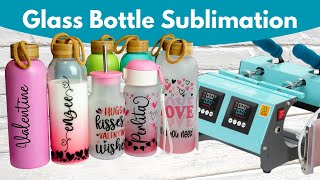 Glass Tumbler Sublimation for Beginners How to do Sublimation on Frosted Glass Bottles amp Tumblers [upl. by Shelbi]