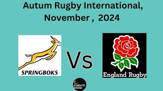 Autum Rugby International ● 1stHalf ● Springboks v England ● Nov 16 2024 ● [upl. by Occor744]