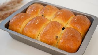 No Kneading Raisin Bread just use spatula to mix [upl. by Solraced]