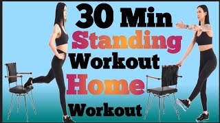 SMALLER WAIST amp FLAT BELLY Home 30 Min Standing Workout Workout NO JUMPING TABATA WORKOUT [upl. by Barnett309]