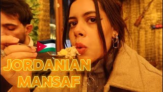 أكلت المنسف الاردني 🇯🇴 لاول مرة😍🤤 [upl. by Ilatfan545]