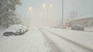 Snowstorm quotElpidaquot in Chalandri Athens Greece snow 2022  Χιόνια στο Χαλάνδρι quotΕλπίδαquot 2022 [upl. by Lucier440]