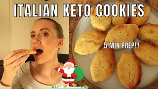 KETO RICCIARELLI ITALIAN CHRISTMAS COOKIE LESS THAN 2GR OF CARBS Ready in 5 min [upl. by Gilbye]