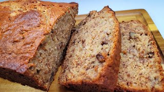 SUPER MOIST BANANA BREAD recipe [upl. by Warrick]