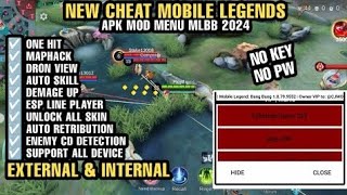 CHEAT ML TERBARU 2024  MOD UNLOCK ALL SKIN MOBILE LEGENDS  ANTI BANNED NO PASSWORD [upl. by Htidirem]