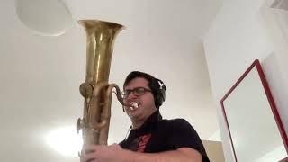 Eugene Bozza Aria for alto sax but played on an ophicleide [upl. by Jade737]