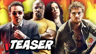 Defenders Season 1 Teaser Trailer Netflix Breakdown  Daredevil Iron Fist Luke Cage [upl. by Flavio77]