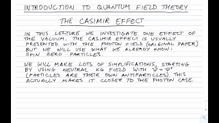 Casimir Effect for spin zero particles [upl. by Roseanne42]