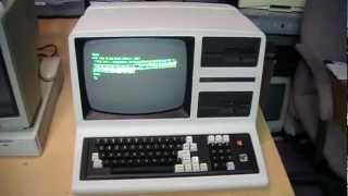 Tandy TRS80 Model 4D computer overview amp software [upl. by Eriuqs]