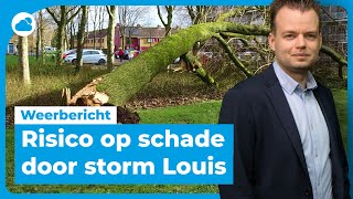 Weerbericht storm Louis op komst [upl. by Ellek]