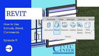 How to Use Extrusion Blend Revolve and Sweep in Revit  Episode 11 [upl. by Bernelle151]