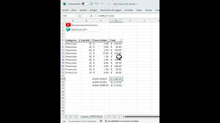 Función SUBTOTALES en Excel para Celdas Filtradas y Ocultas shorts [upl. by Dragelin]