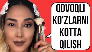 Ковокли кузларни буяшQovoqli ko’zlarni bo’yashmakeup tutorialmakeupYulduz Rajabova [upl. by Muhcon]