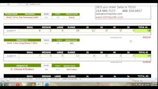 TShirt Quoter amp Screen Printing Invoicing Software  TShirt Calculator [upl. by Mckinney]