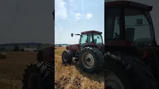 Case Ih Magnum hard at work discing the wheat ground [upl. by Naret]