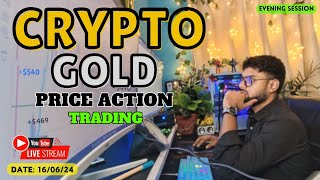 shorts Live on Bitcoin  Gold  Scalping gold live Btcoin trading 16102024 [upl. by Lambart993]