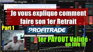 comment faire son premier retrait sur PROFITRADE  Partie 1 [upl. by Etsirhc]