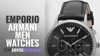 10 Best Selling Emporio Armani Men Watches 2018  Emporio Armani Mens AR2447 Dress Black Leather [upl. by Ielirol]