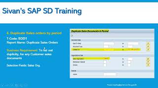 SAP Sales Order Reports Part2  Sivans SAP SD Training [upl. by Giannini]