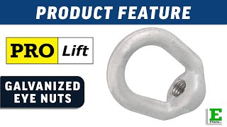 Pro Lift Hot Dipped Galvanized Eye Nut  ERigging Products [upl. by Lubow]