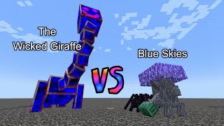 The Wicked Giraffe vs Blue Skies Bosses Minecraft Mob Battle [upl. by Rennug]