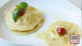 Ravioloni alle seppie e bufala [upl. by Bosch]