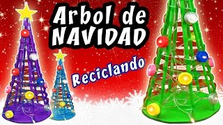 ARBOLITO DE NAVIDAD CON RECICLAJE  DIY  Manualidades aPasos [upl. by Anelaf463]