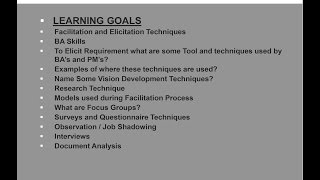 PMIPBAPMP Chapter4BAll Domains Elicitation and Facilitation Techniques [upl. by Anoyek]