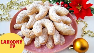 VANILKOVÉ ROHLÍČKY TRADIČNÍ VÁNOČNÍ CUKROVÍ RECEPT KROK ZA KROKEM Lahodný TV [upl. by Auqined]