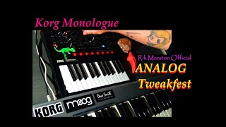 Korg Monologue Analog Tweakfest VCO Monophonic Synthesizer Rik Marston [upl. by Slavin692]