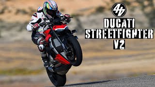 2022 Ducati Streetfighter V2  Road  Track Review [upl. by Nylak]