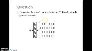 Linear Block Code [upl. by Akemrej]