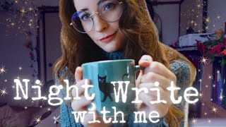 ✨ Night Write with me  Writing vlog  Author life [upl. by Esiom202]