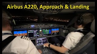 Airbus A220 Approach amp Landing [upl. by Mathew]