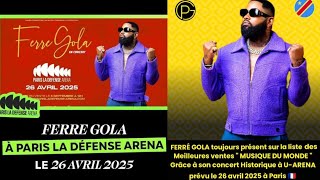 Ferre Gola 6 médias Françaises parles de concert Paris la Défense Arena [upl. by Refotsirhc]