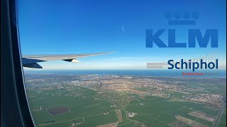 KLM Boeing 777300ER Landing at Amsterdam Airport Schipol [upl. by Ddahc]