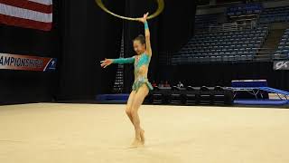 2017 USA Rhythmic Gymnastics Nationals  Jenna Zhao  Level 10  Hoop [upl. by Kciremed]