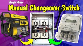 Electric manual changeover switch connection  Manual Changeover Switch Wiring Diagram [upl. by Ursulina]