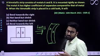 A bimetallic strip consists of metals A and B Linear Expansion [upl. by Hogan474]