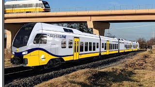 DART Silver Line 905 FLIRT Sandler Testing on Klein Rd and Shiloh Rd in Plano TX Shiloh Road Station [upl. by Dnomra]